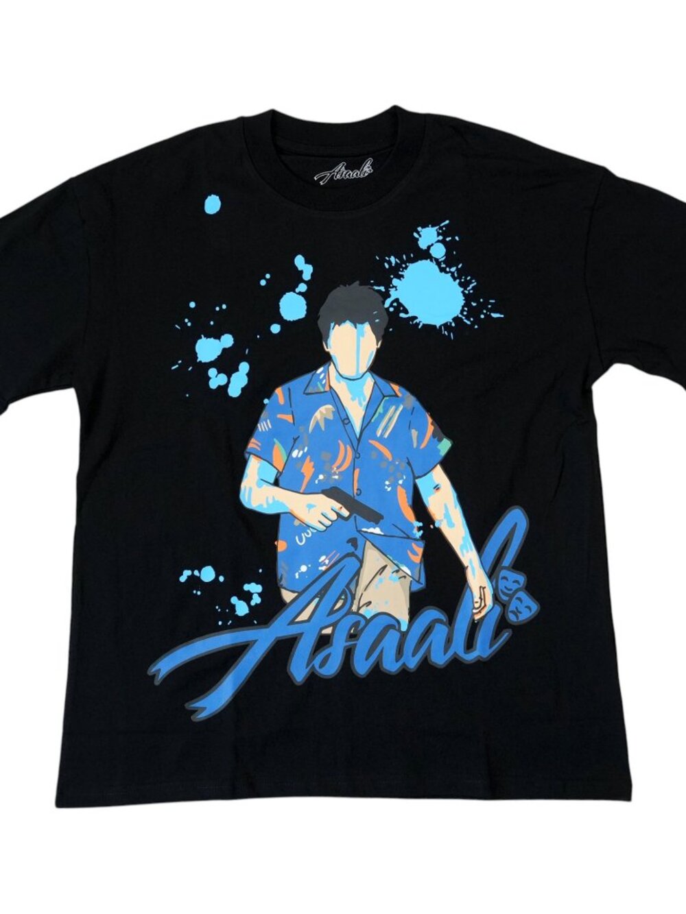 Asaali The Beach Club T-Shirt Black Blue